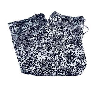 Old Navy Lounge Pants Black And White Floral Sz L